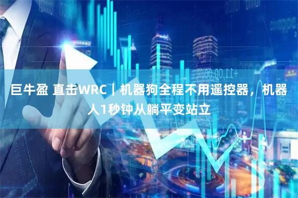 巨牛盈 直击WRC｜机器狗全程不用遥控器，机器人1秒钟从躺平变站立