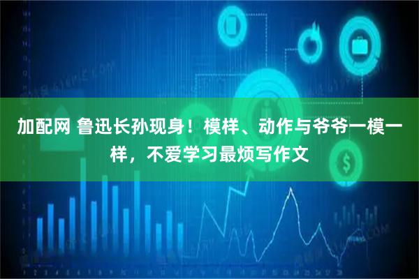 加配网 鲁迅长孙现身！模样、动作与爷爷一模一样，不爱学习最烦写作文